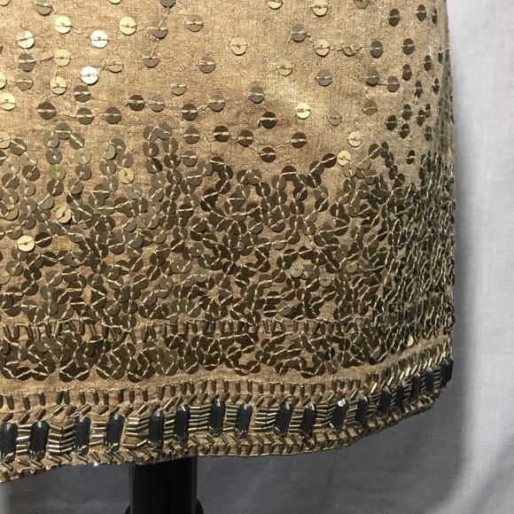 NWT Jennifer Lopez JLO Gold Sequent Skirt - Picture 3 of 3